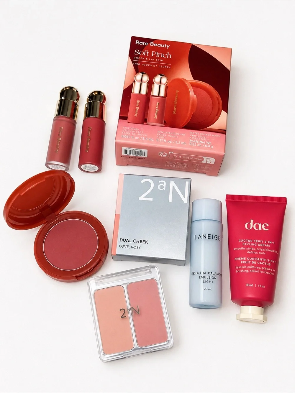 Rare Beauty 2aN Laneige dae Makeup Skincare Hair Beauty Bundle Blush Set